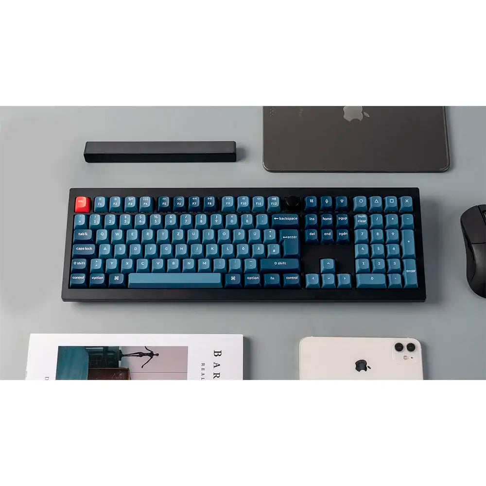 Teclado Mecânico Keychron V6 Max 100% Wireless PT Gateron Jupiter Switch Brown
