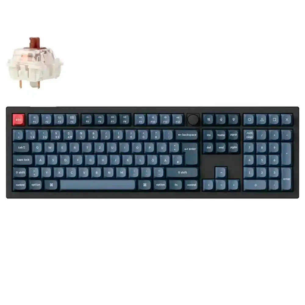 Teclado Mecânico Keychron V6 Max 100% Wireless PT Gateron Jupiter Switch Brown