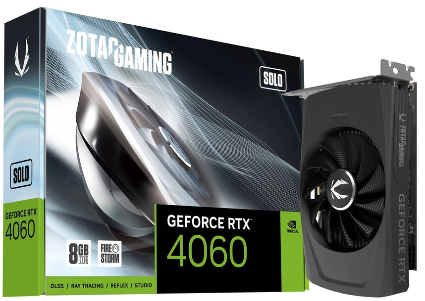 Placa Gráfica ZOTAC GeForce® RTX 4060 Solo 8GB GDDR6 DLSS3