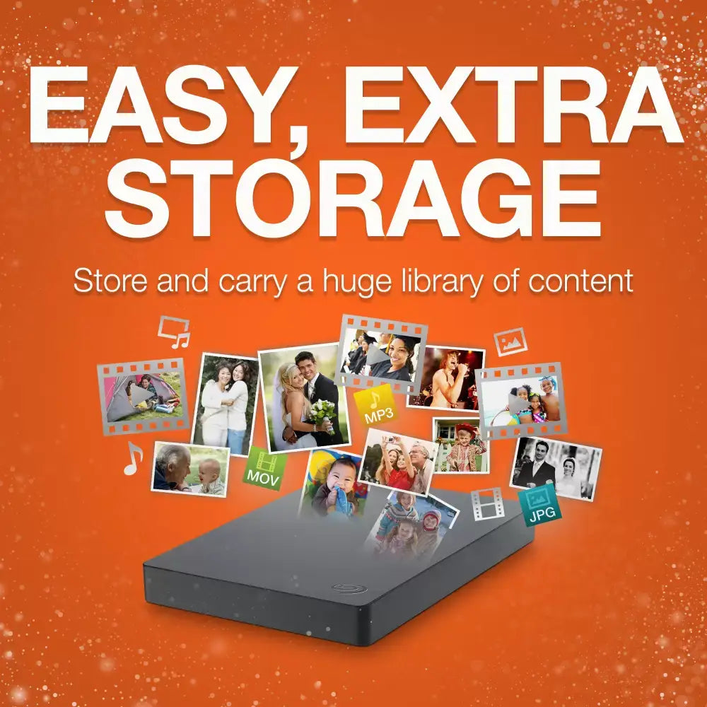 Disco Externo 2.5" Seagate Basic Portable 1TB USB 3.0 Preto
