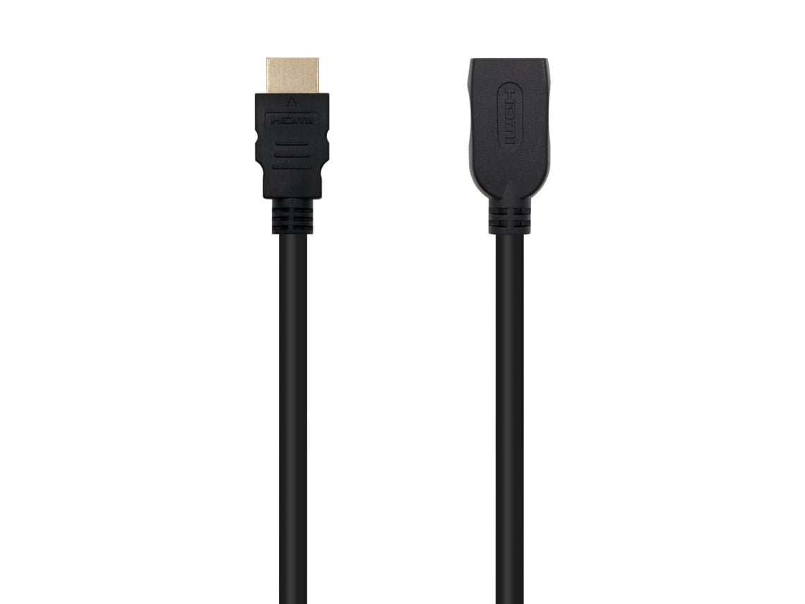 Cabo Extensão Nanocable HDMI 2.0 A/M-A/F 2 M Preto