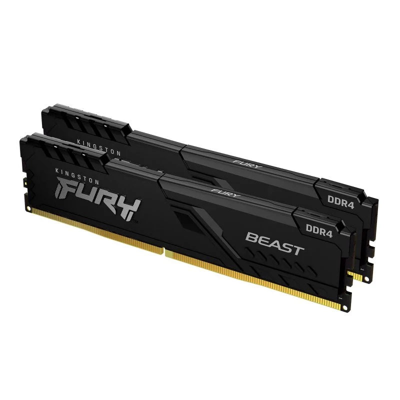 Memória RAM DIMM Kingston Fury Beast 16GB (2x8GB) DDR4-3200MHz (Intel XMP) CL16 (16-18-18) 1.35V Preta
