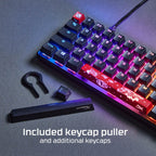 Teclado Mecânico HyperX Alloy Origins 65 Gaming HX Red (Layout US) - HKBO1T-RD-US/N