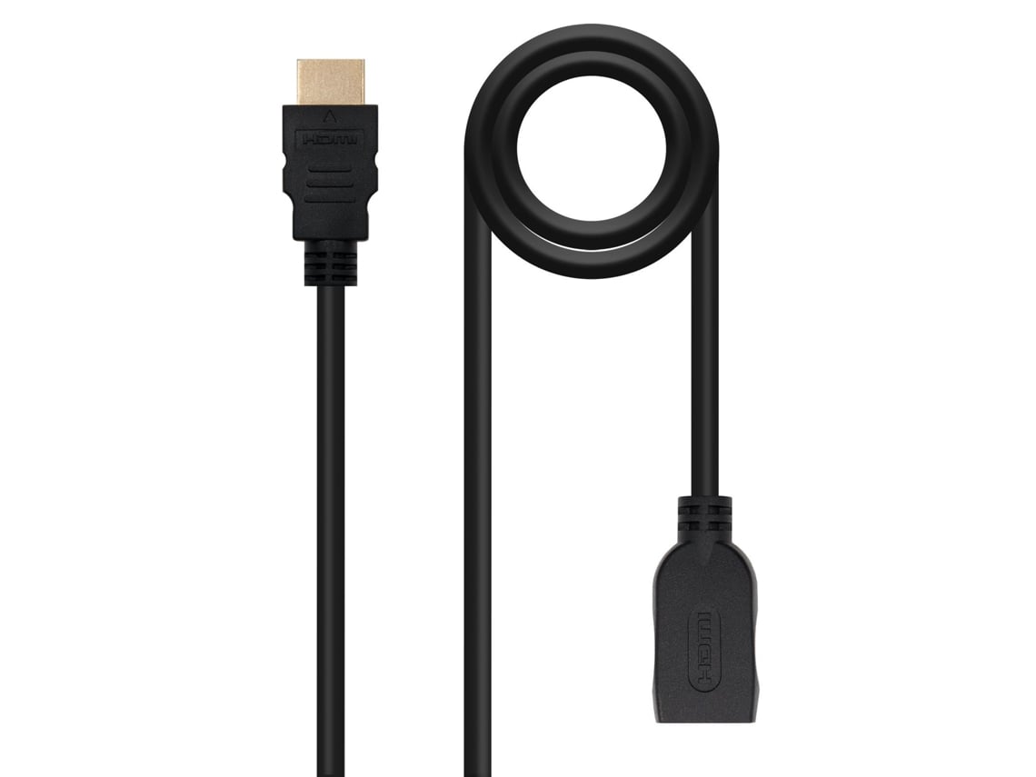 Cabo Extensão Nanocable HDMI 2.0 A/M-A/F 2 M Preto