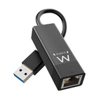 Adaptador de Rede Ewent EW1017 Gigabit Ethernet USB 3.2 Gen 1 Preto