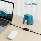Adaptador de Rede Ewent EW1017 Gigabit Ethernet USB 3.2 Gen 1 Preto