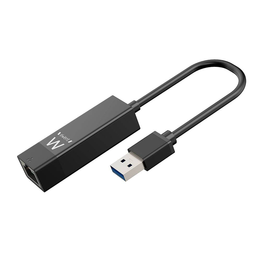 Adaptador de Rede Ewent EW1017 Gigabit Ethernet USB 3.2 Gen 1 Preto