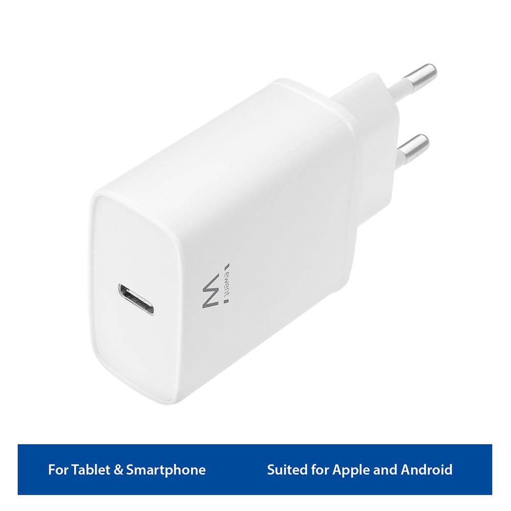 Carregador Ewent EW1320 USB-C 20W 3.0A Branco