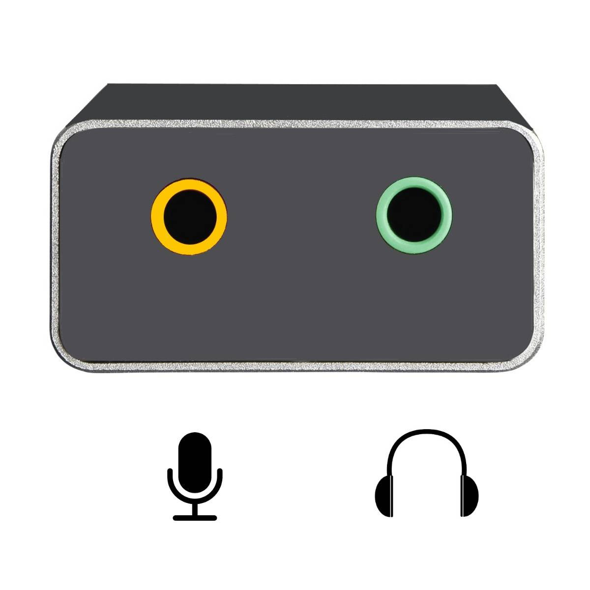 Adaptador Áudio Ewent EC1645 USB Type C para 2xJack 3.5mm Fêmea
