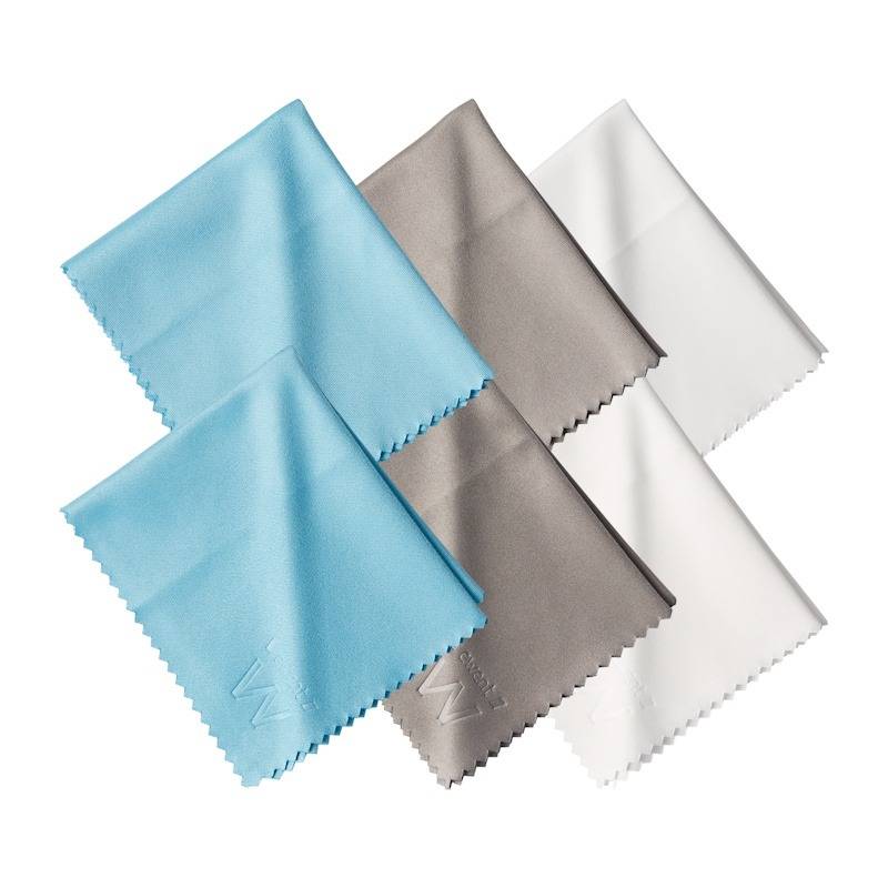 Kit 6 Panos Microfibra Ewent EW5635 para Limpeza 15x18cm (2 Brancos, 2 Cinzentos, 2 Azuis)