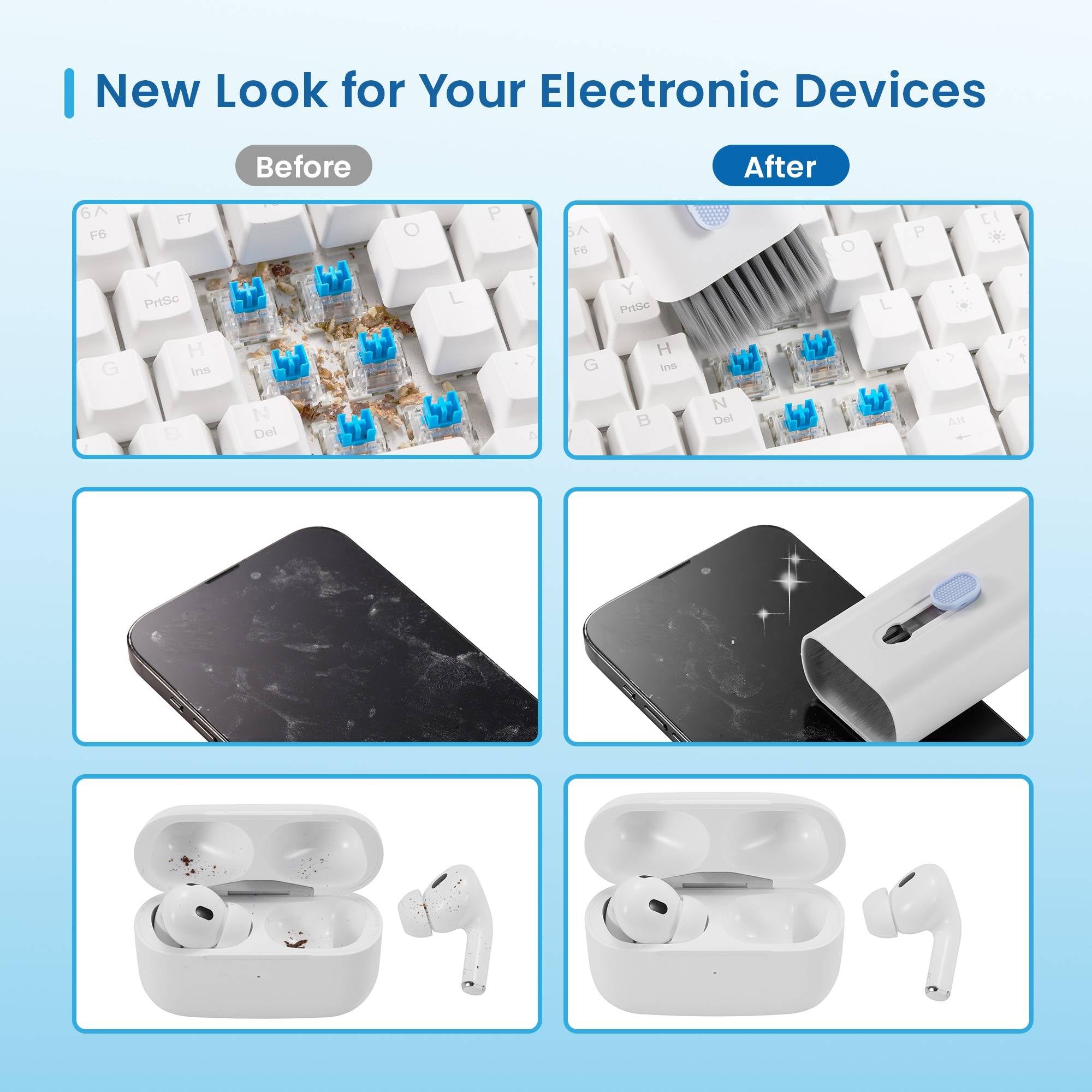 Kit de Limpeza Multifuncional 7 em 1 Ewent EW5630