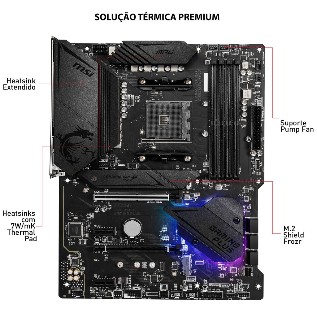 Motherboard ATX MSI MPG B550 Gaming Plus SktAM4