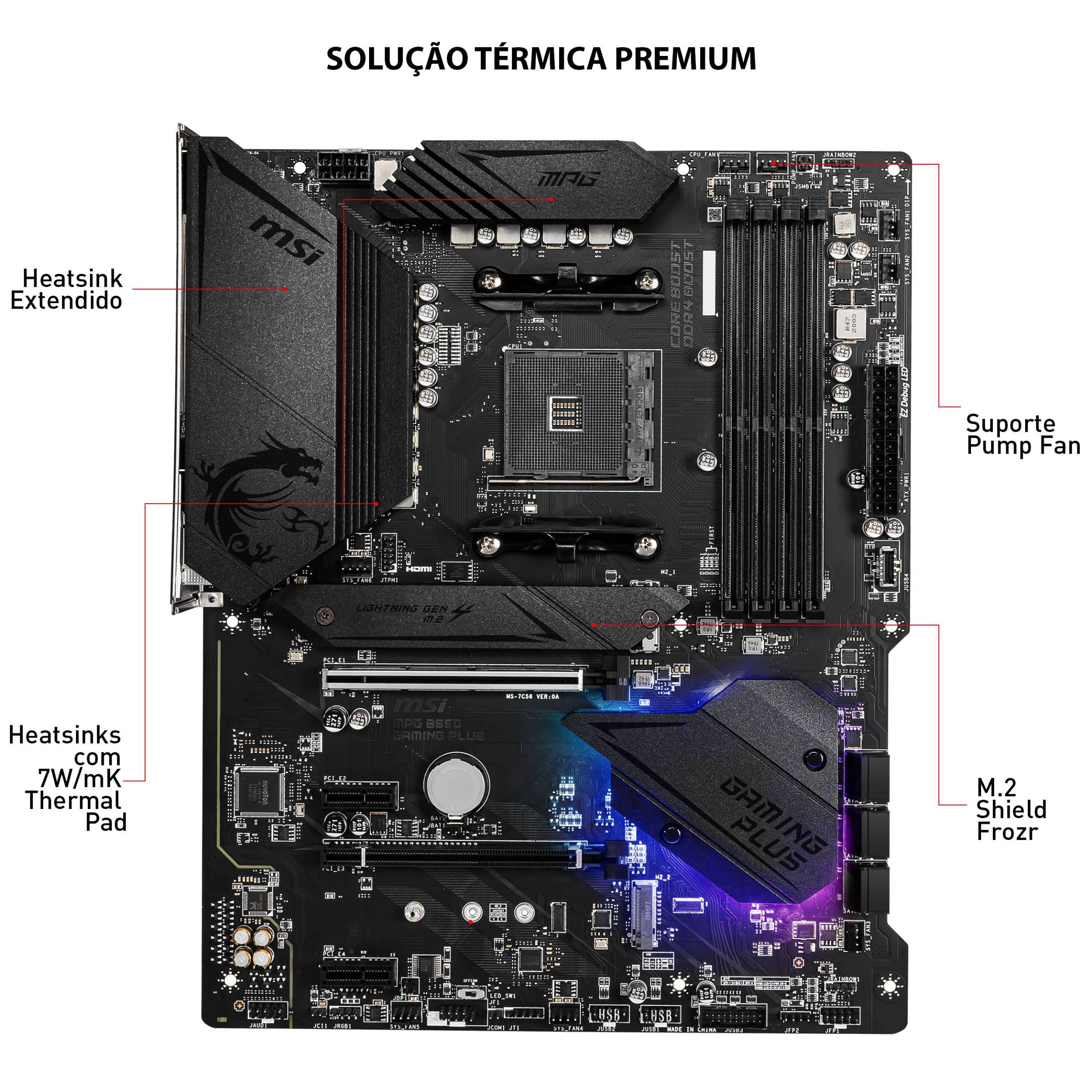 Motherboard ATX MSI MPG B550 Gaming Plus SktAM4