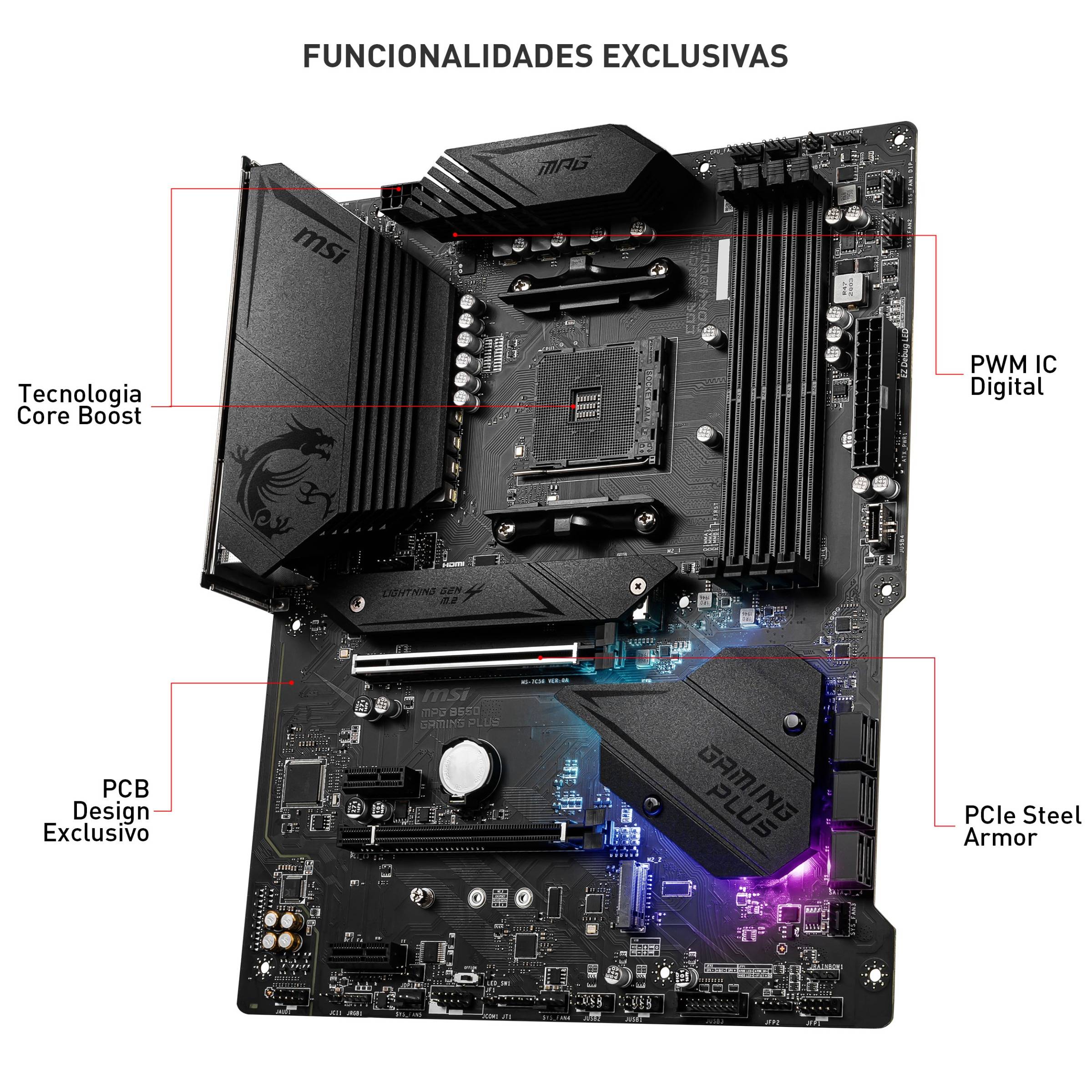 Motherboard ATX MSI MPG B550 Gaming Plus SktAM4