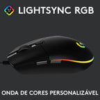 Rato Óptico Logitech G203 Lightsync RGB 8000DPI Preto