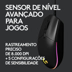 Rato Óptico Logitech G203 Lightsync RGB 8000DPI Preto