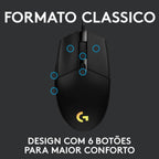 Rato Óptico Logitech G203 Lightsync RGB 8000DPI Preto