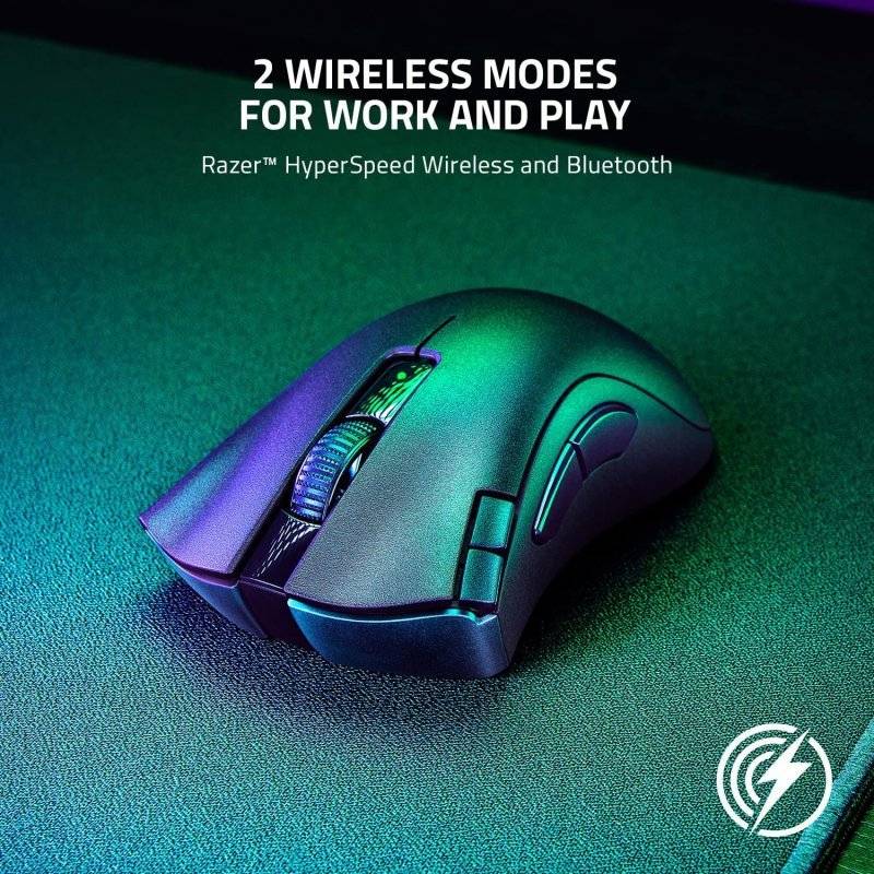 Rato Óptico Razer Deathadder V2 X HyperSpeed Wireless/Bluetooth 14000DPI Preto
