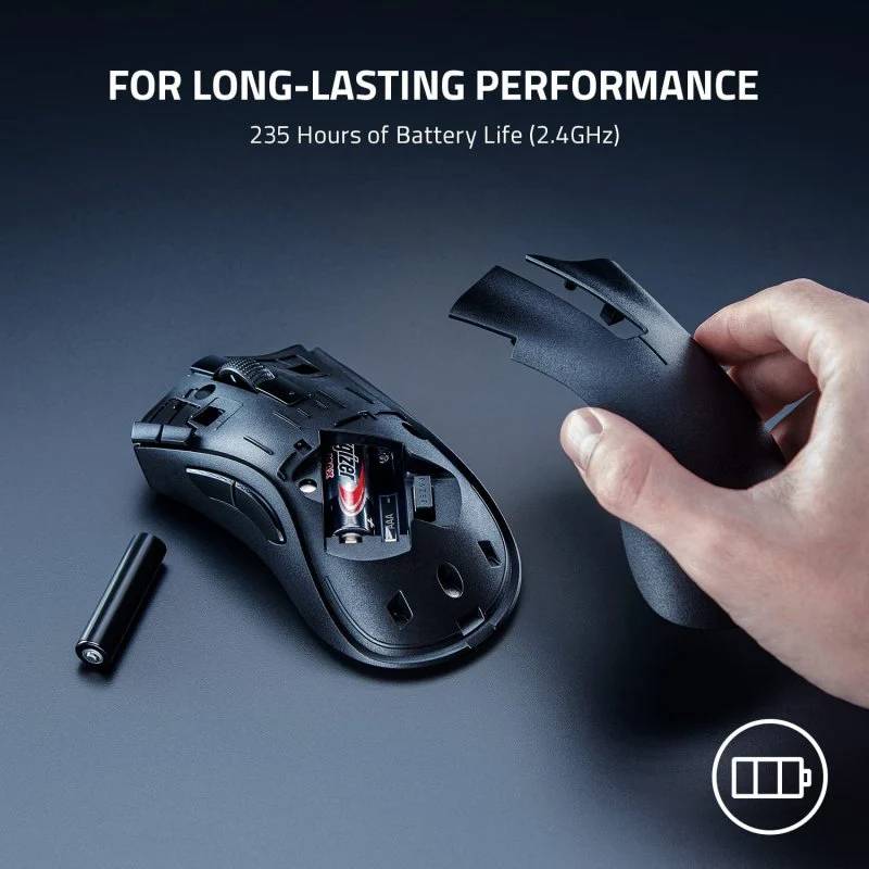 Rato Óptico Razer Deathadder V2 X HyperSpeed Wireless/Bluetooth 14000DPI Preto