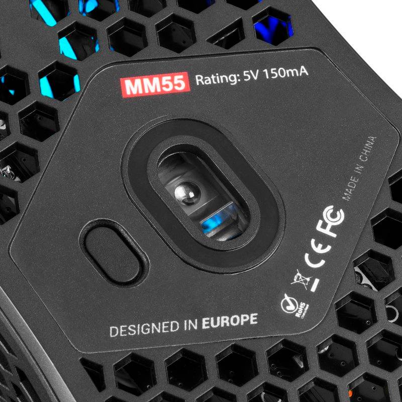 Rato Óptico Mars Gaming MM55 RGB 12800DPI