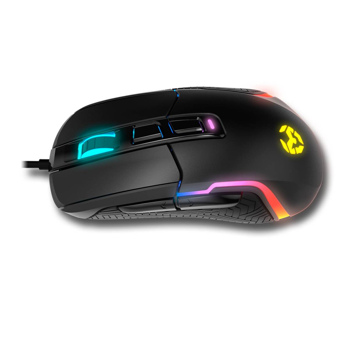 Rato Óptico Krom Kick RGB Gaming 6200DPI Preto