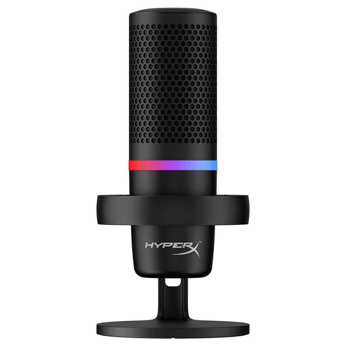 Microfone Condensador Cardióide HyperX DuoCast RGB 96Khz 24-bit USB Preto