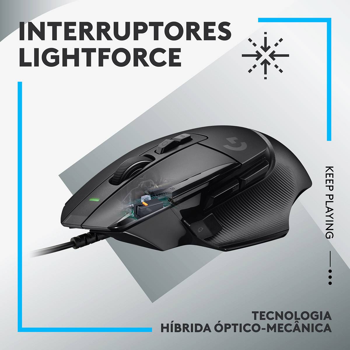 Rato Óptico Logitech G502 X Wired Hero 25600DPI Gaming Preto