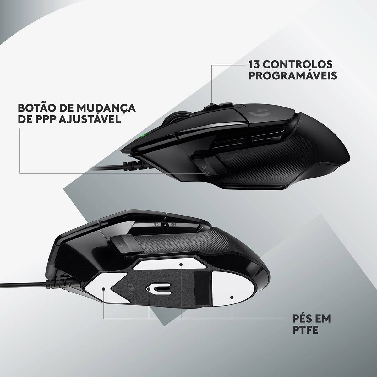 Rato Óptico Logitech G502 X Wired Hero 25600DPI Gaming Preto