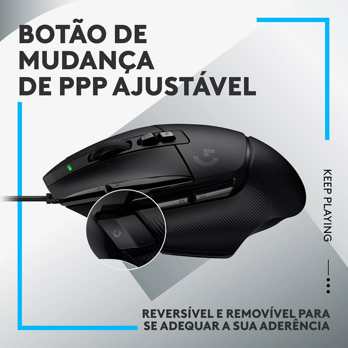 Rato Óptico Logitech G502 X Wired Hero 25600DPI Gaming Preto