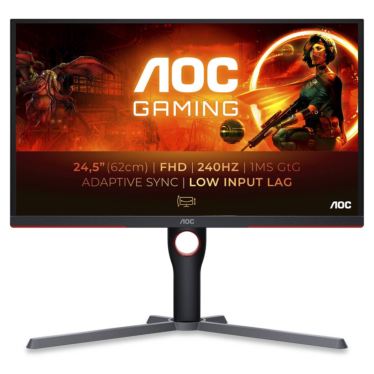 Monitor AOC Gaming 25G3ZM/BK VA W-LED 24.5" FHD 16:9 240Hz FreeSync Premium / VESA Adaptive Sync