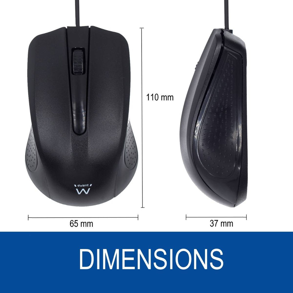 Rato Óptico Ewent EW3300 USB 1000DPI Preto