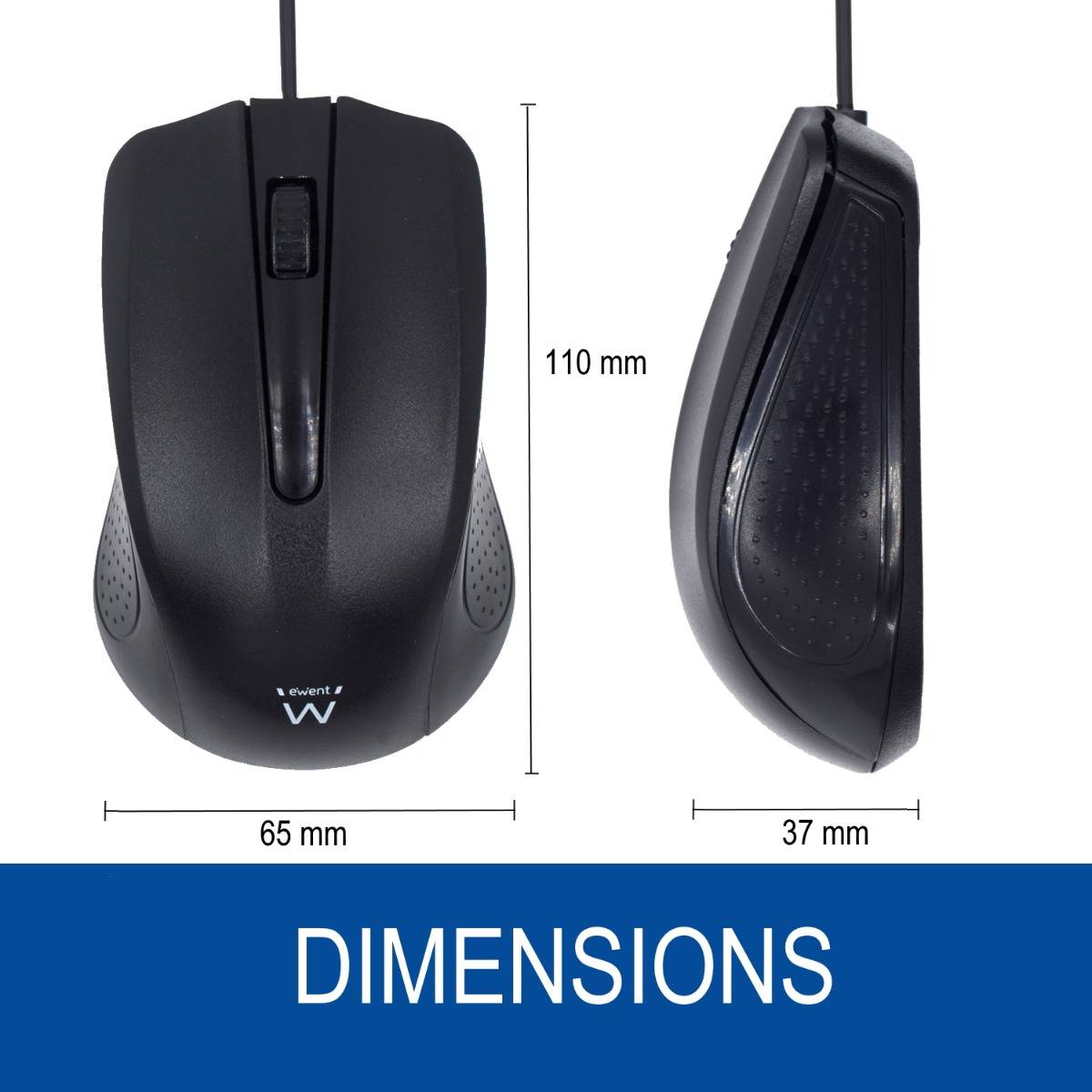 Rato Óptico Ewent EW3300 USB 1000DPI Preto