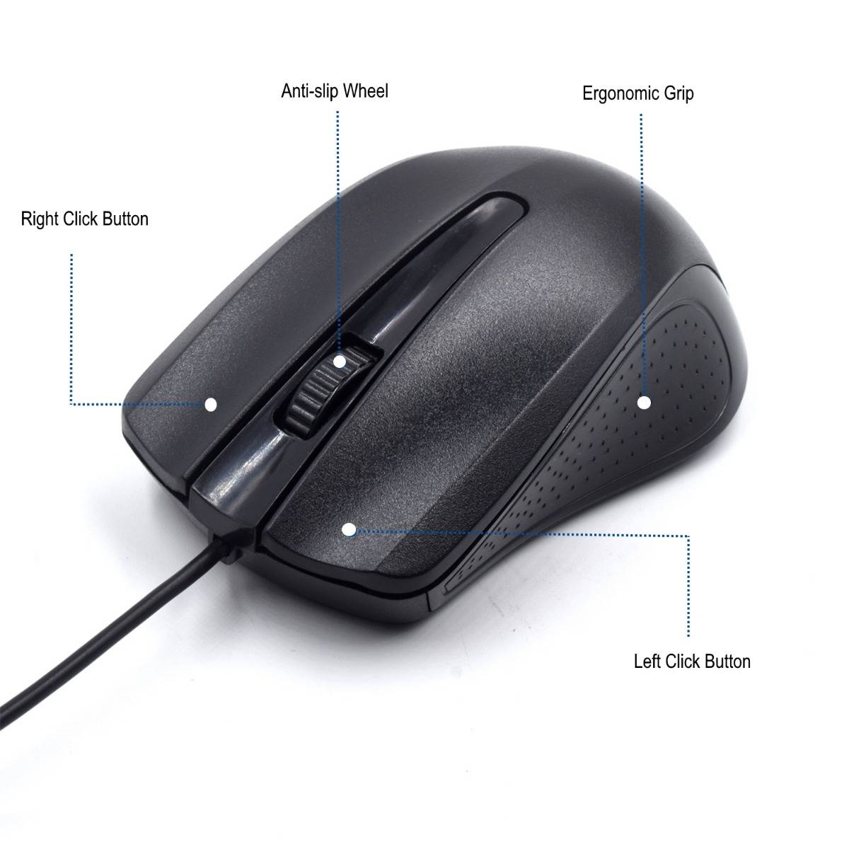 Rato Óptico Ewent EW3300 USB 1000DPI Preto
