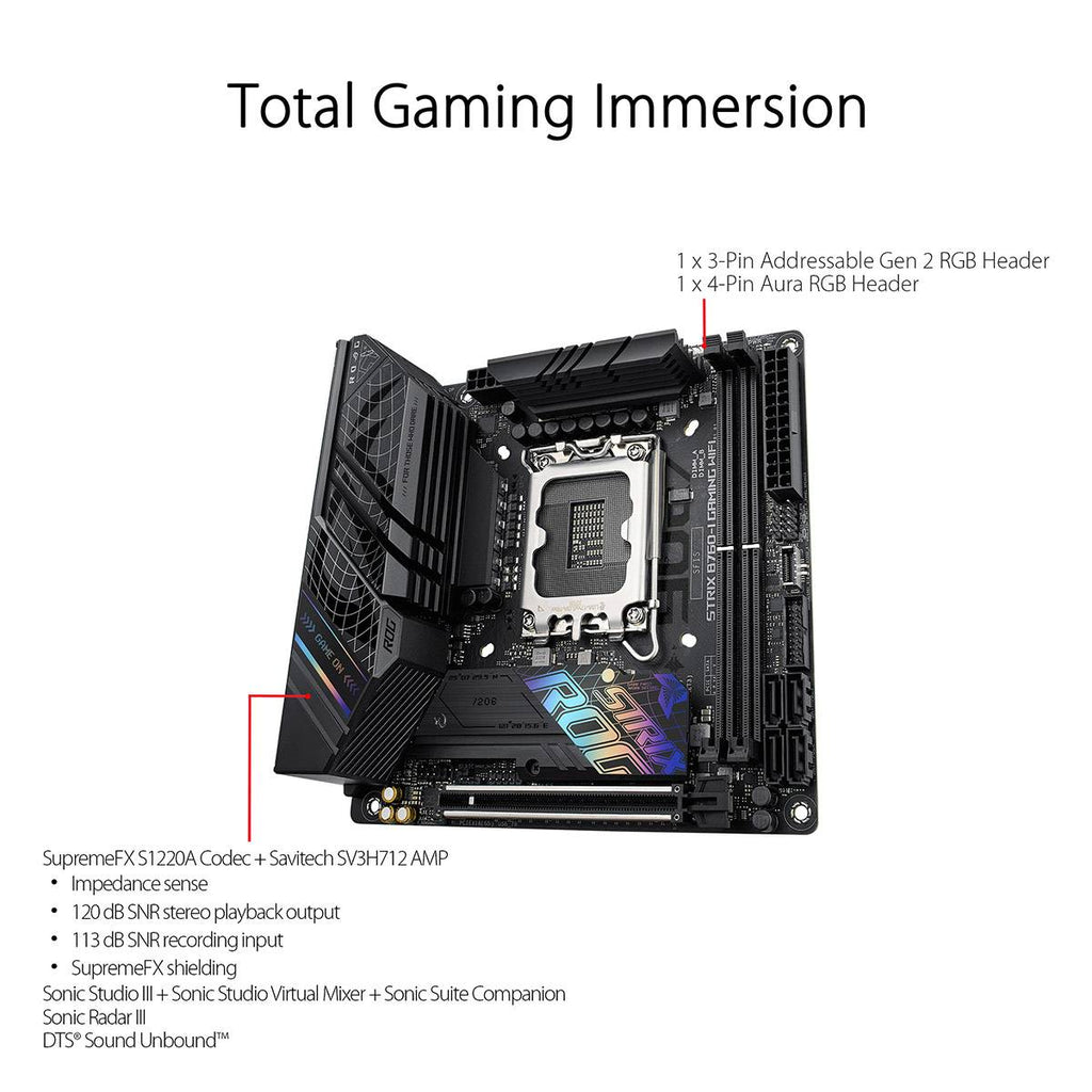 Motherboard Mini-ITX Asus ROG Strix B760-I Gaming WiFi Skt1700