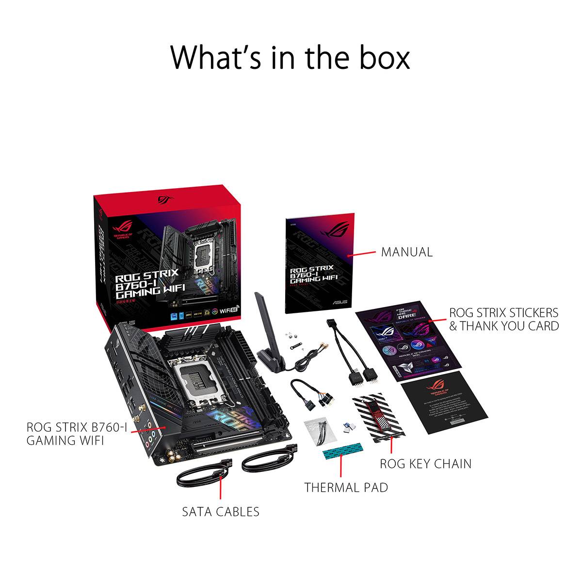 Motherboard Mini-ITX Asus ROG Strix B760-I Gaming WiFi Skt1700