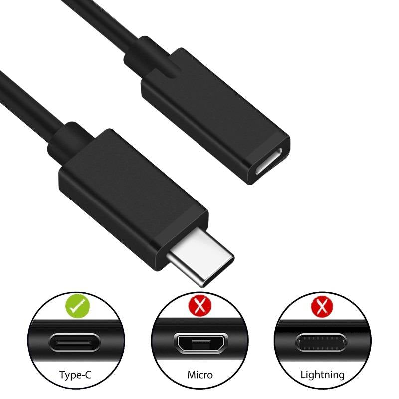 Cabo Extensão USB-C Ewent EC1038 M/F 3.0m Preto