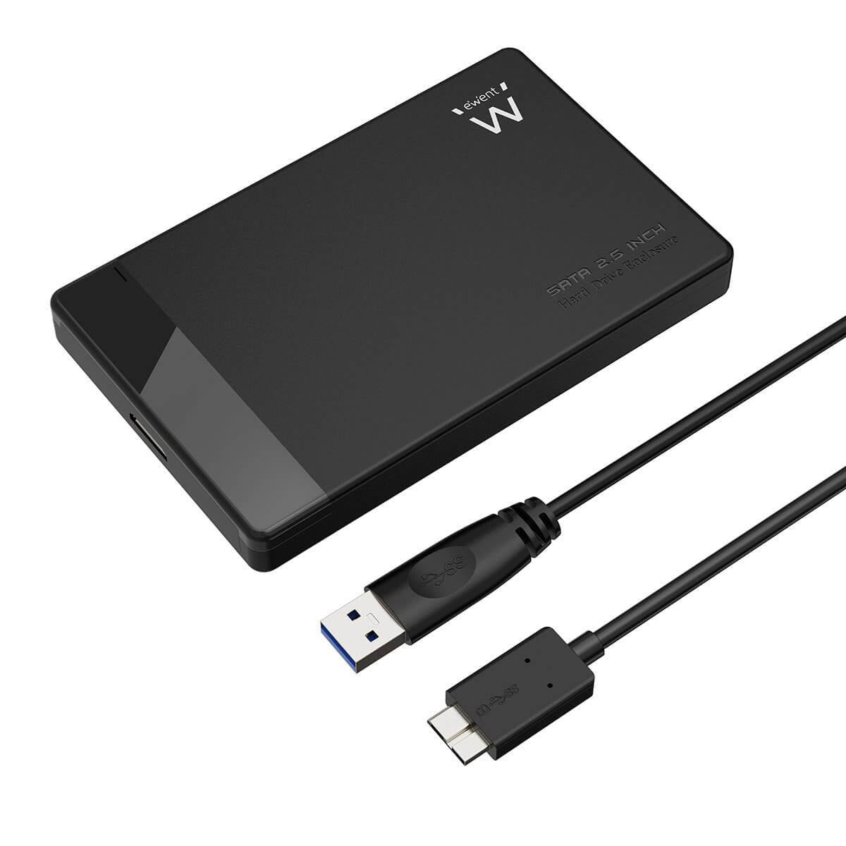 Caixa Externa 2.5" Ewent EW7049 USB 3.2 Gen 1 (USB 3.0) SATA HDD/SSD Preta