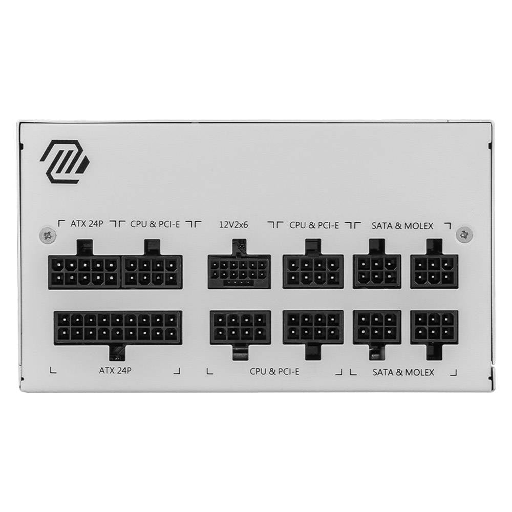 Fonte de Alimentação ATX MSI MAG A850GL PCIE5 850W ATX 3.0/PCIe 5.0 80 Plus Gold Full Modular Branca