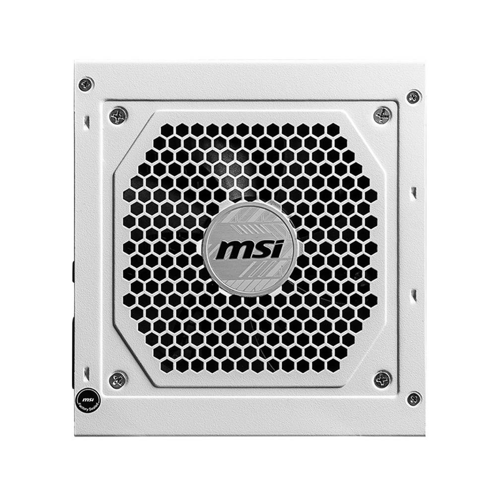 Fonte de Alimentação ATX MSI MAG A850GL PCIE5 850W ATX 3.0/PCIe 5.0 80 Plus Gold Full Modular Branca