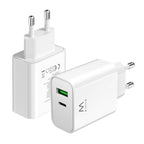 Carregador Ewent EW1325 USB-C/USB-A 30W QC 3.0 Branco