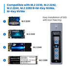 Caixa Externa M.2 Ewent EW7022 USB-C 3.2 Gen2 NVMe Cinza