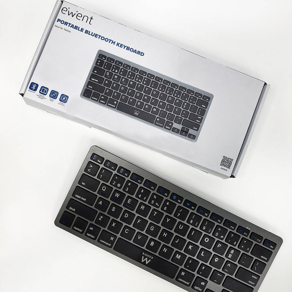 Teclado Ewent EW3120 Ultra-Slim Bluetooth PT Cinza