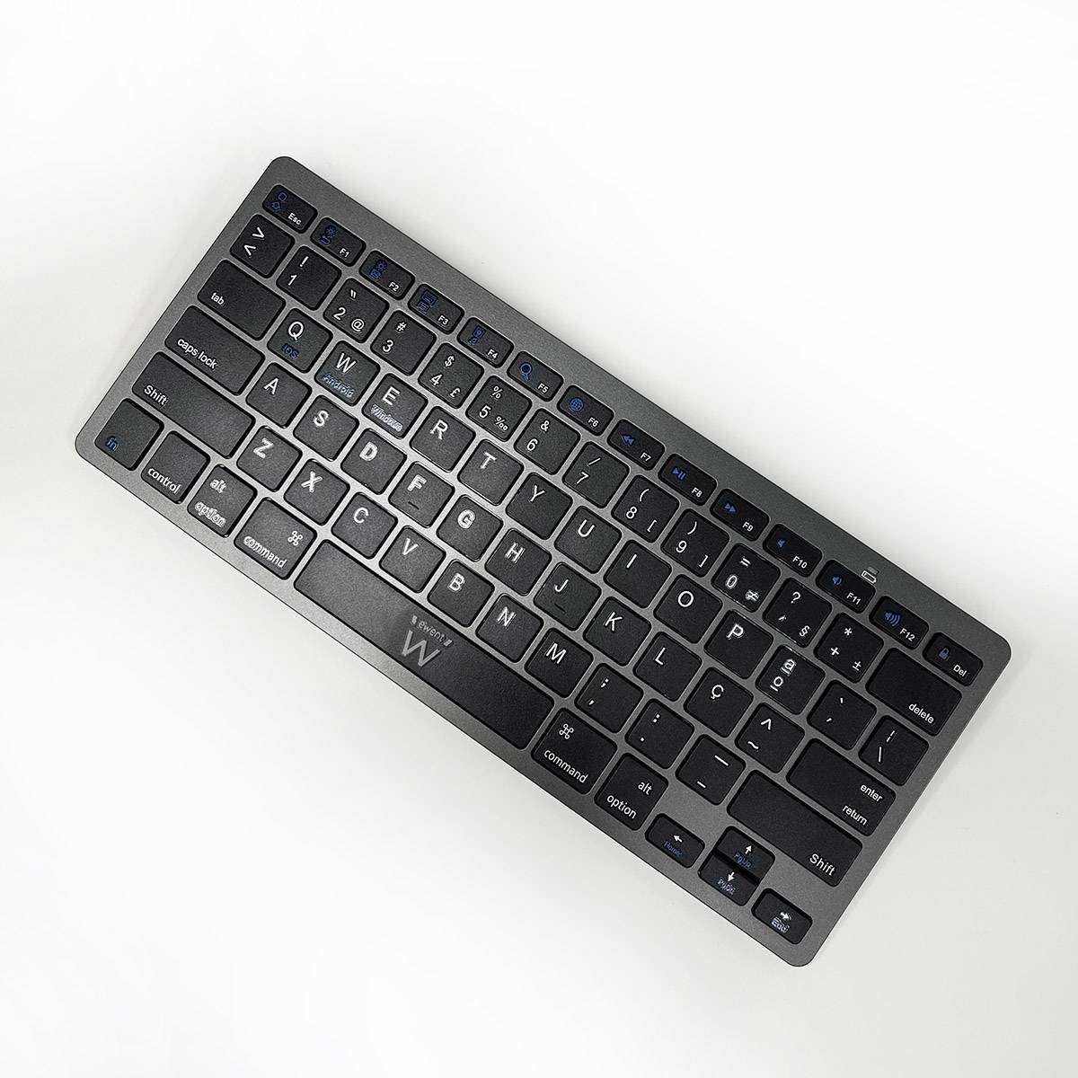 Teclado Ewent EW3120 Ultra-Slim Bluetooth PT Cinza