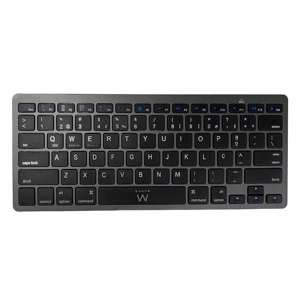 Teclado Ewent EW3120 Ultra-Slim Bluetooth PT Cinza