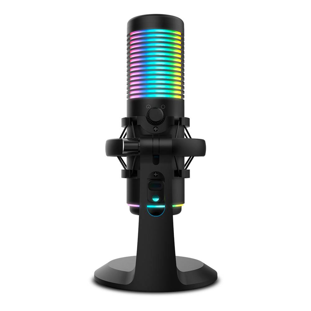 Microfone Condensador Cardióide Krom Kaze RGB 192Khz 24-bit USB Preto