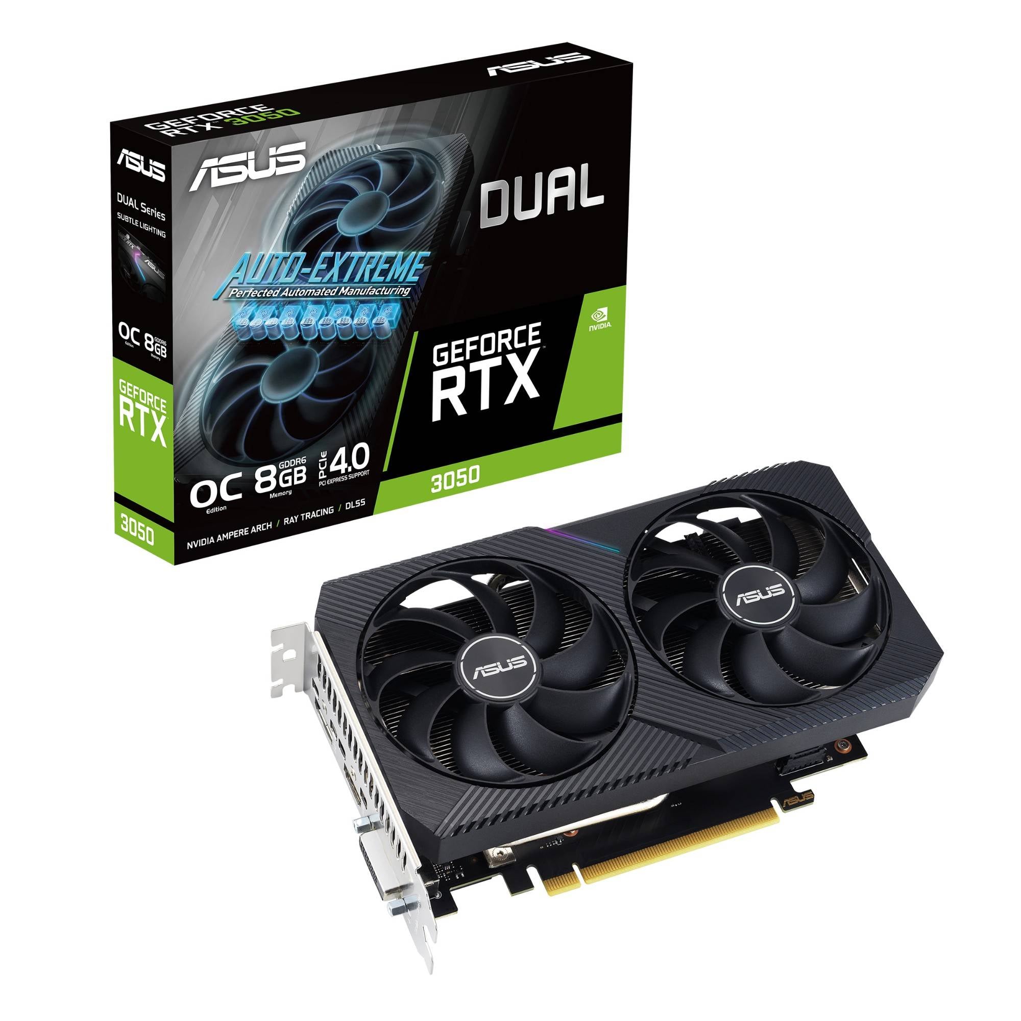 Placa Gráfica Asus NVIDIA GeForce RTX 3050 "Ampere" Dual OC Edition V2 8GB GDDR6