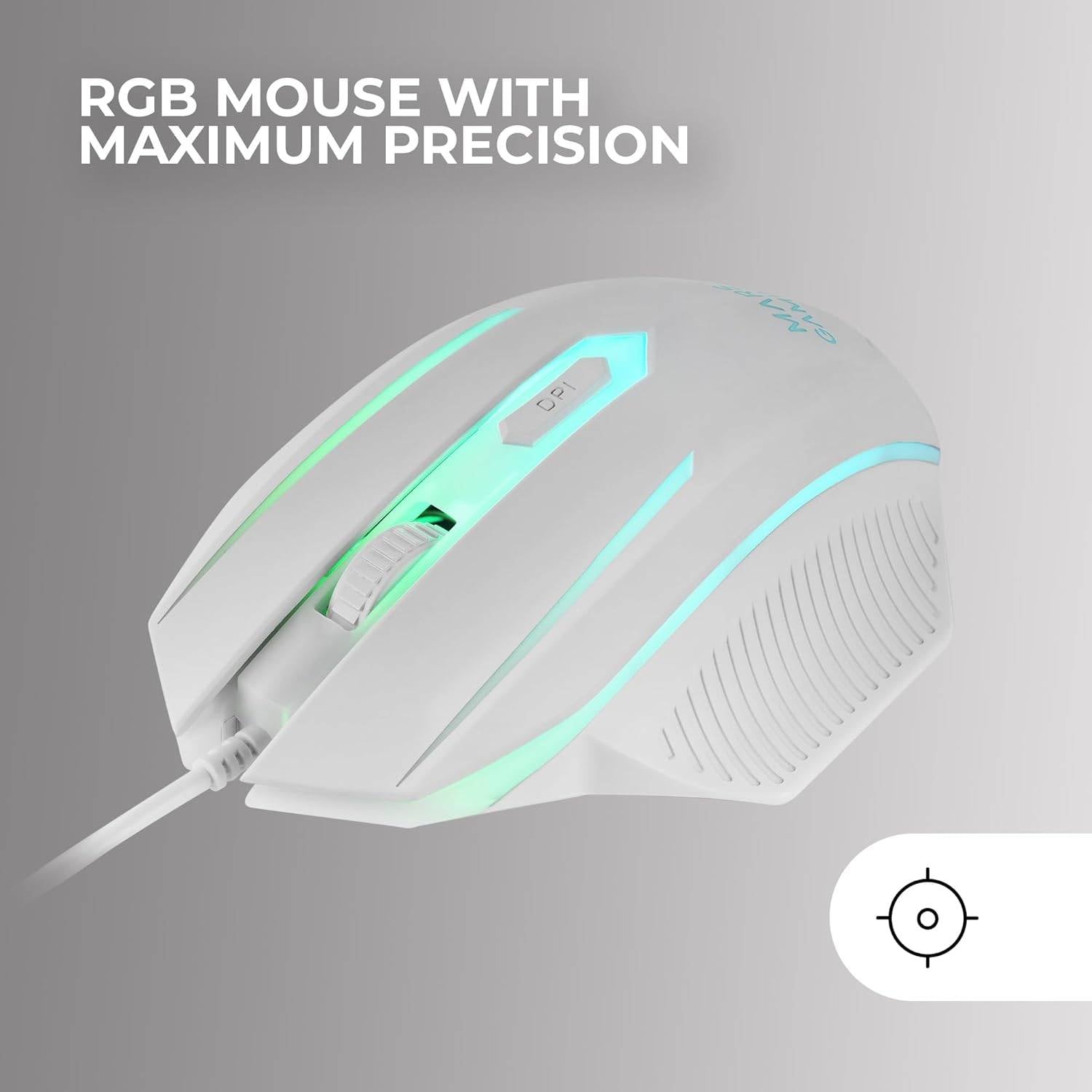 Bundle Mars Gaming MCP-124 Combo RGB Branco