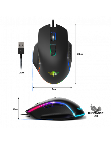 Rato SPIRIT OF GAMER PRO M1 GAMING RGB