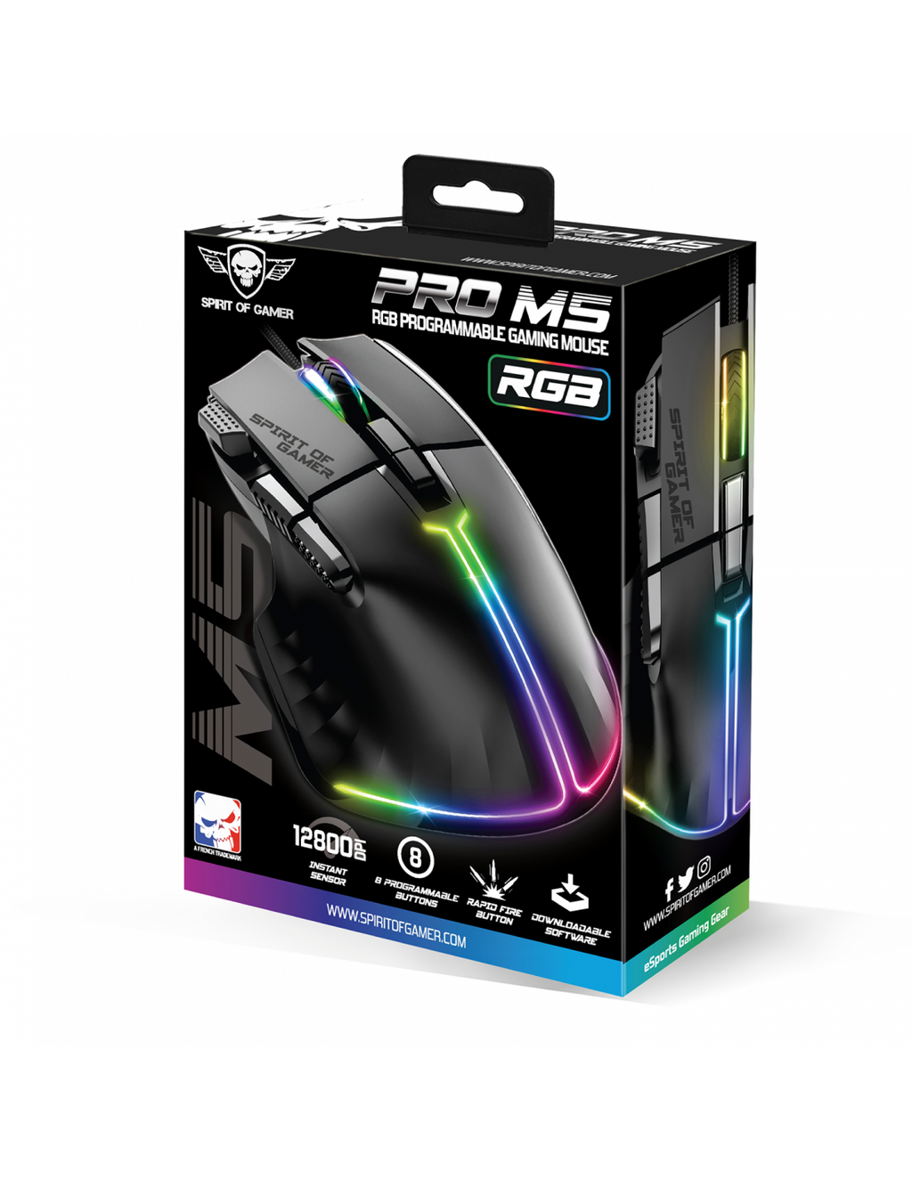 Rato Gaming SPIRIT OF GAMER PRO M5 RGB
