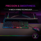 Teclado Mars Gaming MK02 Híbrido TKL RGB PT Preto - MK02PT